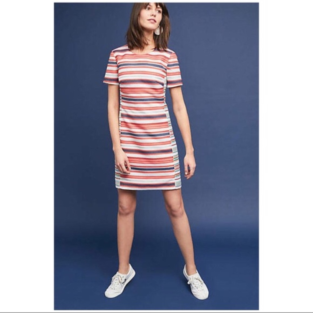 Anthropologie Braxton Striped Multicolored Dress